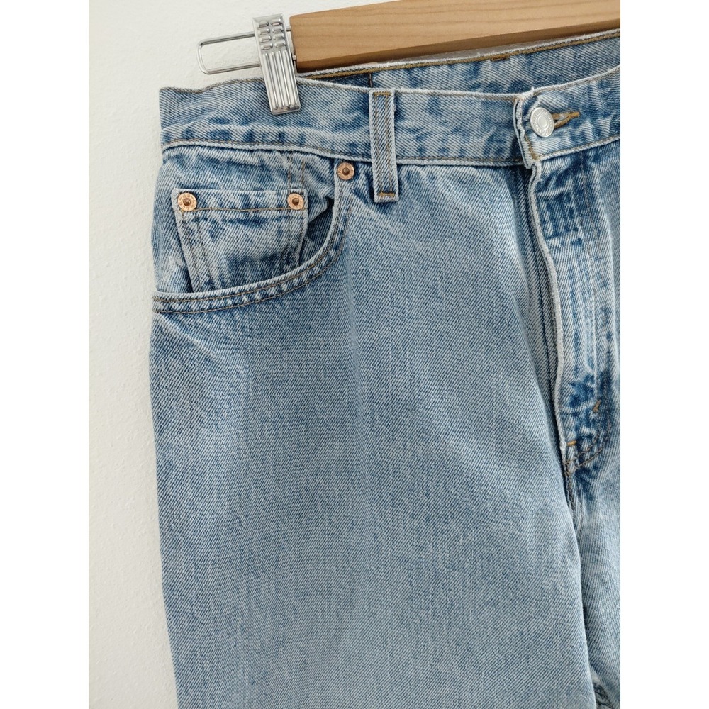 Vintage Levi's 550 Relaxed Fit Tapered Jeans 13 Jr Made in USA Y2K Light Wash - Picture 2 of 14